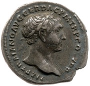 Denarius - Trajan S P Q R OPTIMO PRINCIPI; Spes obverse image