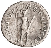 Denarius - Trajan S P Q R OPTIMO PRINCIPI; Virtus, Rome, 103-111 reverse image
