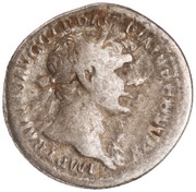 Denarius - Trajan S P Q R OPTIMO PRINCIPI; Virtus obverse image