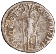 Denarius - Trajan S P Q R OPTIMO PRINCIPI; Virtus, Rome, 103-111 reverse image
