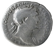 Denarius - Trajan S P Q R OPTIMO PRINCIPI; Virtus obverse image