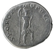 Denarius - Trajan S P Q R OPTIMO PRINCIPI; Virtus, Rome, 103-111 reverse image