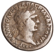 Denarius - Trajan S P Q R OPTIMO PRINCIPI; Victory obverse image