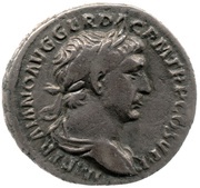 Denarius - Trajan S P Q R OPTIMO PRINCIPI; Victory obverse image