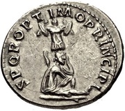 Denarius - Trajan S P Q R OPTIMO PRINCIPI; Dacia, Rome, 103-111 reverse image