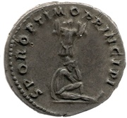 Denarius - Trajan S P Q R OPTIMO PRINCIPI; Dacia, Rome, 103-111 reverse image