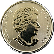 25 Cents - Elizabeth II Rose-breasted Grosbeak obverse image