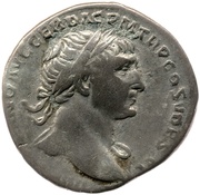 Denarius - Trajan S P Q R OPTIMO PRINCIPI PAX; Pax obverse image