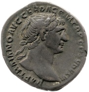 Denarius - Trajan S P Q R OPTIMO PRINCIPI; Victory obverse image
