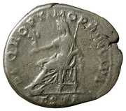 Denarius - Trajan S P Q R OPTIMO PRINCIPI VESTA; Vesta, Rome, 111 reverse image
