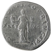 Denarius - Trajan S P Q R OPTIMO PRINCIPI AET AVG; Aeternitas, Rome, 112-114 reverse image