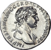 Denarius - Trajan S P Q R OPTIMO PRINCIPI ARAB ADQ; Arabia obverse image