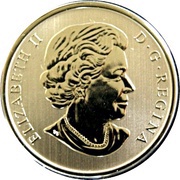25 Cents - Elizabeth II Evening Grosbeak obverse image