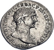 Denarius - Trajan S P Q R OPTIMO PRINCIPI VESTA; Vesta obverse image