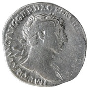 Denarius - Trajan S P Q R OPTIMO PRINCIPI VIA TRAIANA; Via Trajana obverse image