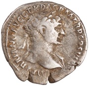 Denarius - Trajan S P Q R OPTIMO PRINCIPI; Virtus obverse image