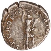 Denarius - Trajan S P Q R OPTIMO PRINCIPI; Virtus, Rome, 112-114 reverse image