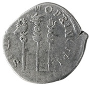 Denarius - Trajan S P Q R OPTIMO PRINCIPI, Rome, 112-114 reverse image