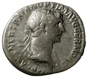Denarius - Trajan PARTHICO P M TR P COS VI P P S P Q R FORT RED; Fortuna obverse image