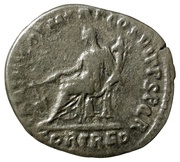 Denarius - Trajan PARTHICO P M TR P COS VI P P S P Q R FORT RED; Fortuna, Rome, 114 reverse image