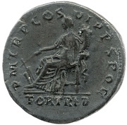 Denarius - Trajan P M TR P COS VI P P S P Q R FORT RED; Fortuna, Rome, 114 reverse image