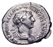 Denarius - Trajan PARTHICO P M TR P COS VI P P S P Q R; Sol obverse image