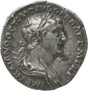 Denarius - Trajan COS VI P P S P Q R FORT RED; Fortuna obverse image