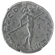 Denarius - Trajan P M TR P COS VI P P S P Q R; Mars, Rome, 114-117 reverse image