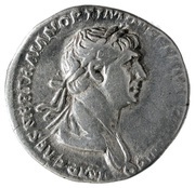 Denarius - Trajan P M TR P COS VI P P S P Q R; Sol obverse image