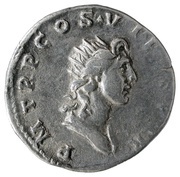 Denarius - Trajan P M TR P COS VI P P S P Q R; Sol, Rome, 114-117 reverse image