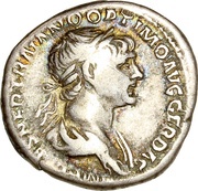 Denarius - Trajan P M TR P COS VI P P S P Q R; Felicitas obverse image