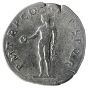 Denarius - Trajan P M TR P COS VI P P S P Q R; Genius, Rome, 114-117 reverse image