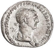 Denarius - Trajan P M TR P COS VI P P S P Q R; Genius obverse image