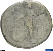 Denarius - Trajan P M TR P COS VI P P S P Q R PRO AVG; Providentia, Rome, 114-117 reverse image