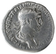 Denarius - Trajan PARTHICO P M TR P COS VI P P S P Q R PRO VID; Providentia obverse image