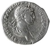 Denarius - Trajan PARTHICO P M TR P COS VI P P S P Q R SALVS AVG; Salus obverse image