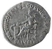 Denarius - Trajan PARTHICO P M TR P COS VI P P S P Q R SALVS AVG; Salus, Rome, 114-117 reverse image