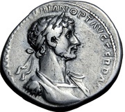 Denarius - Hadrian PARTHIC DIVI TRAIAN AVG F P M TR P COS P P CONCORD; Concordia obverse image