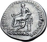 Denarius - Hadrian PARTHIC DIVI TRAIAN AVG F P M TR P COS P P CONCORD; Concordia, Rome, 117 reverse image