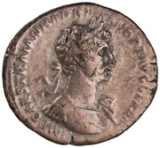 Denarius - Hadrian PARTHIC DIVI TRAIAN AVG F P M TR P COS P P FORT RED; Fortuna obverse image