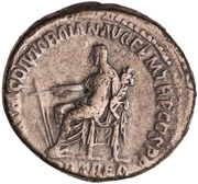 Denarius - Hadrian PARTHIC DIVI TRAIAN AVG F P M TR P COS P P FORT RED; Fortuna, Rome, 117 reverse image