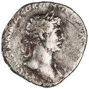 Denarius - Hadrian PARTHIC DIVI TRAIAN AVG F P M TR P COS P P IVSTITIA; Justitia obverse image