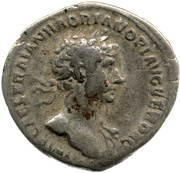Denarius - Hadrian PARTHIC DIVI TRAIAN AVG F P M TR P COS P P PAX; Pax obverse image