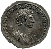 Denarius - Hadrian PARTHIC DIVI TRAIAN AVG F P M TR P COS P P PAX; Pax obverse image