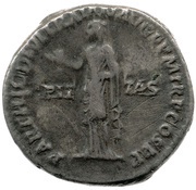 Denarius - Hadrian PARTHIC DIVI TRAIAN AVG F P M TR P COS P P PIETAS; Pietas, Rome, 117 reverse image