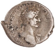 Denarius - Hadrian PARTH F DIVI NER NEP P M TR P COS CONCORD; Concordia and Spes obverse image