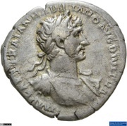 Denarius - Hadrian PARTH F DIVI NER NEP P M TR P COS FORT RED; Fortuna obverse image
