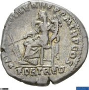 Denarius - Hadrian PARTH F DIVI NER NEP P M TR P COS FORT RED; Fortuna, Rome, 117 reverse image