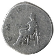 Denarius - Hadrian P M TR P COS DES II CONCORD; Concordia and Spes, Rome, 117 reverse image