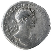 Denarius - Hadrian P M TR P COS DES II FORT RED; Fortuna obverse image